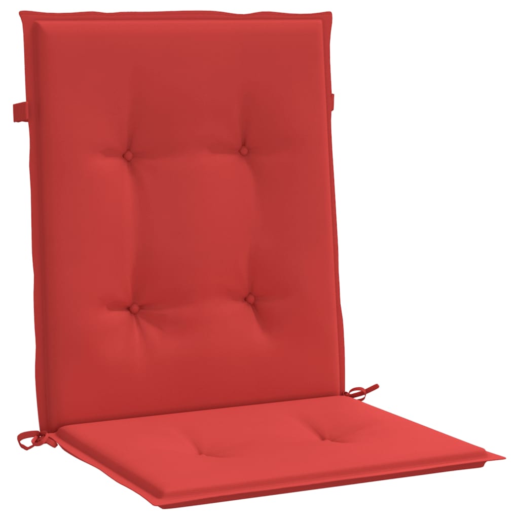 Jastuci za vrtne stolice 2 kom crveni 100x50x3 cm od tkanine
