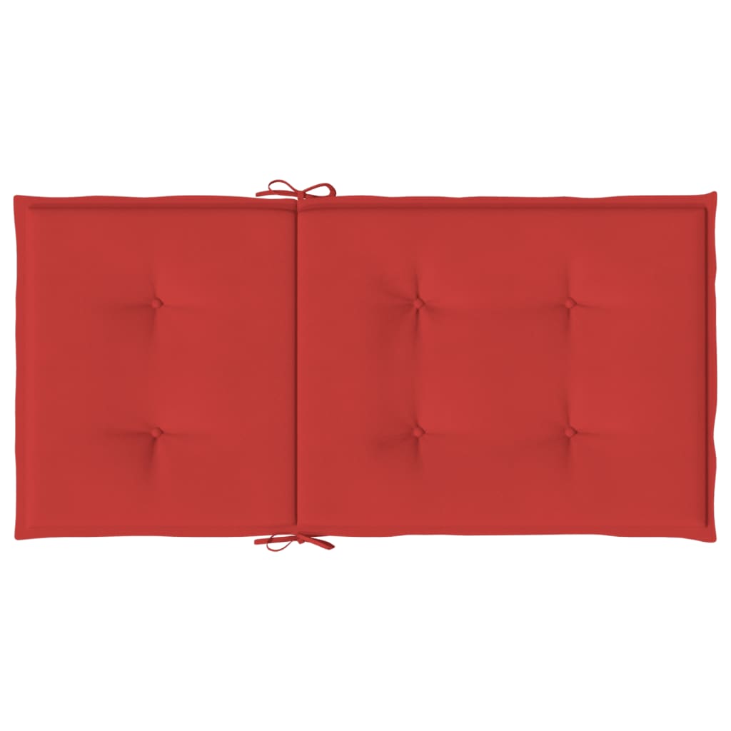 Jastuci za vrtne stolice 2 kom crveni 100x50x3 cm od tkanine