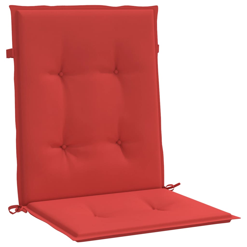 Jastuci za vrtne stolice 4 kom crveni 100x50x3 cm od tkanine