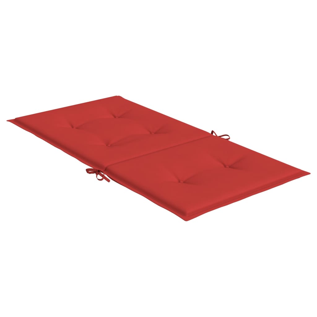 Jastuci za vrtne stolice 4 kom crveni 100x50x3 cm od tkanine