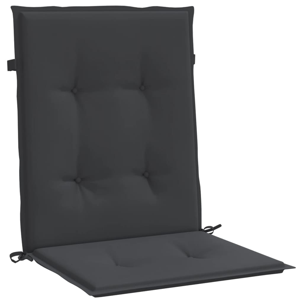 Jastuci za vrtne stolice 4 kom crni 100 x 50 x 3 cm od tkanine