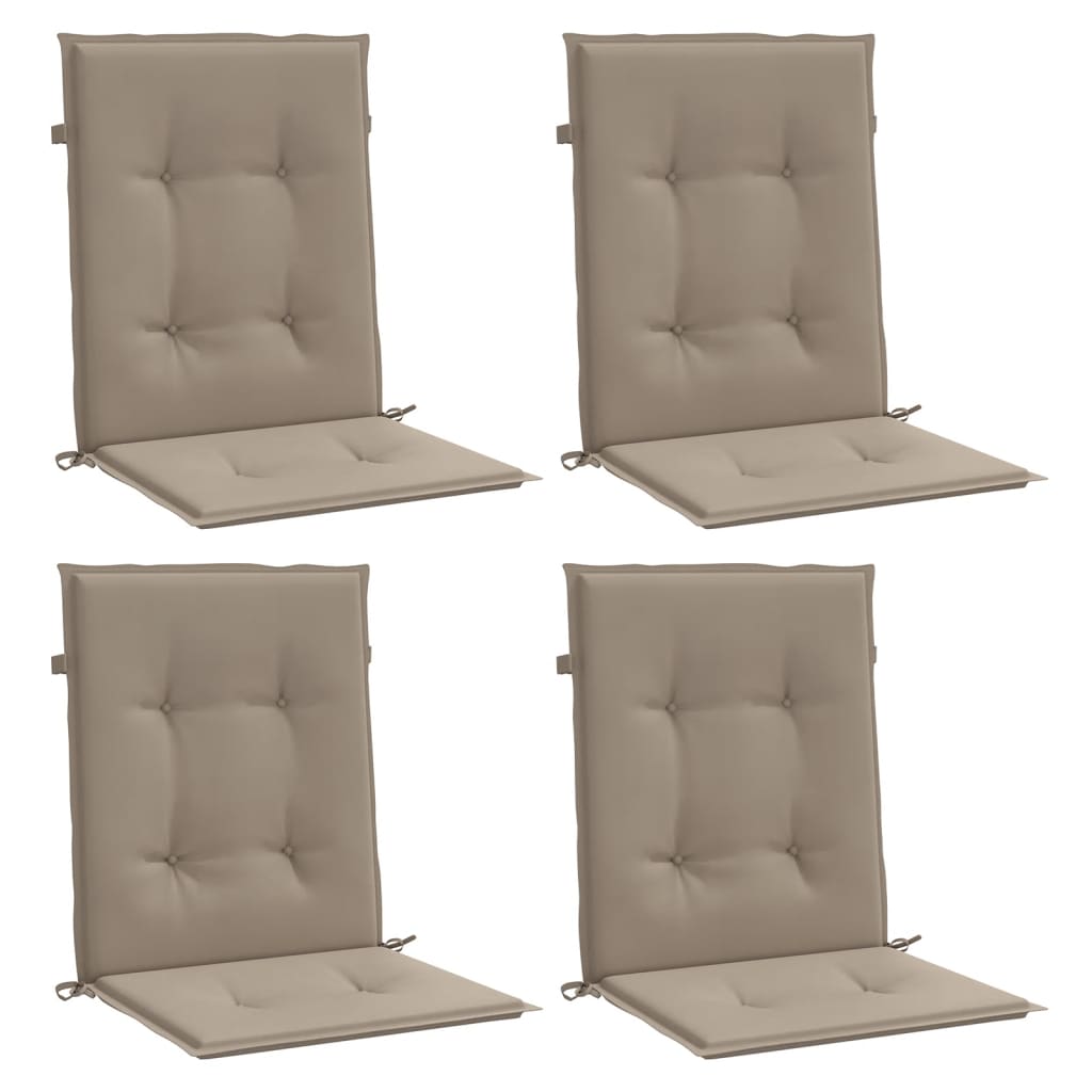 Jastuci za vrtne stolice 4 kom smeđesivi 100x50x3 cm od tkanine