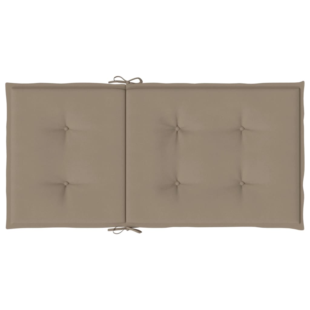 Jastuci za vrtne stolice 4 kom smeđesivi 100x50x3 cm od tkanine