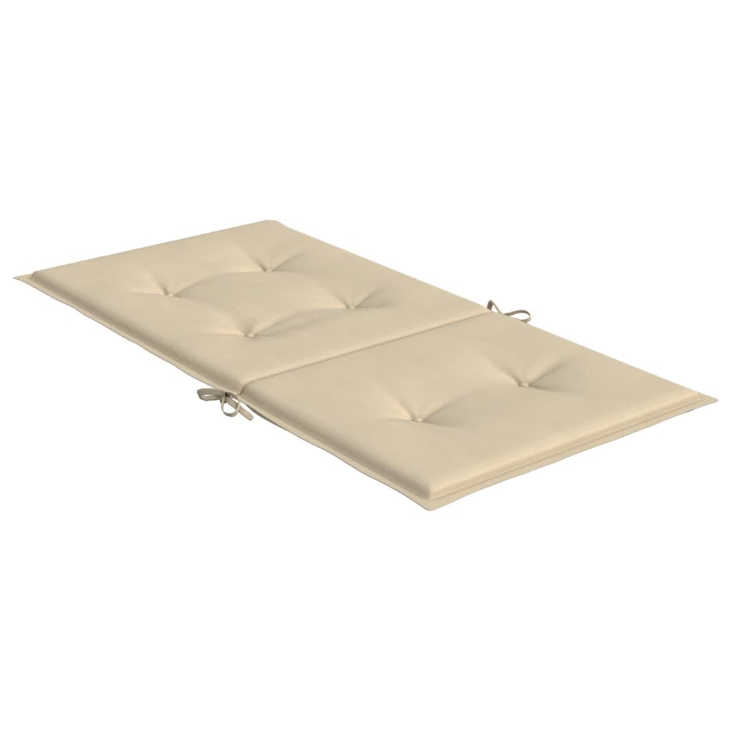 Jastuci za vrtne stolice 2 kom bež 100 x 50 x 3 cm od tkanine