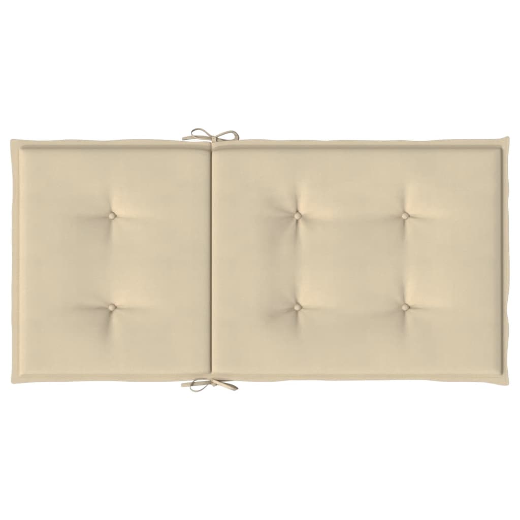 Jastuci za vrtne stolice 2 kom bež 100 x 50 x 3 cm od tkanine