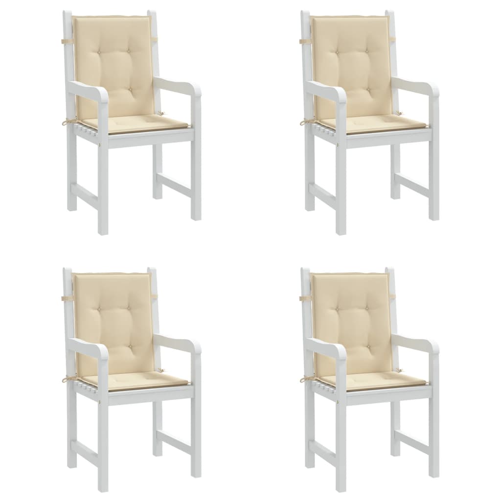 Jastuci za vrtne stolice 4 kom bež 100 x 50 x 3 cm od tkanine