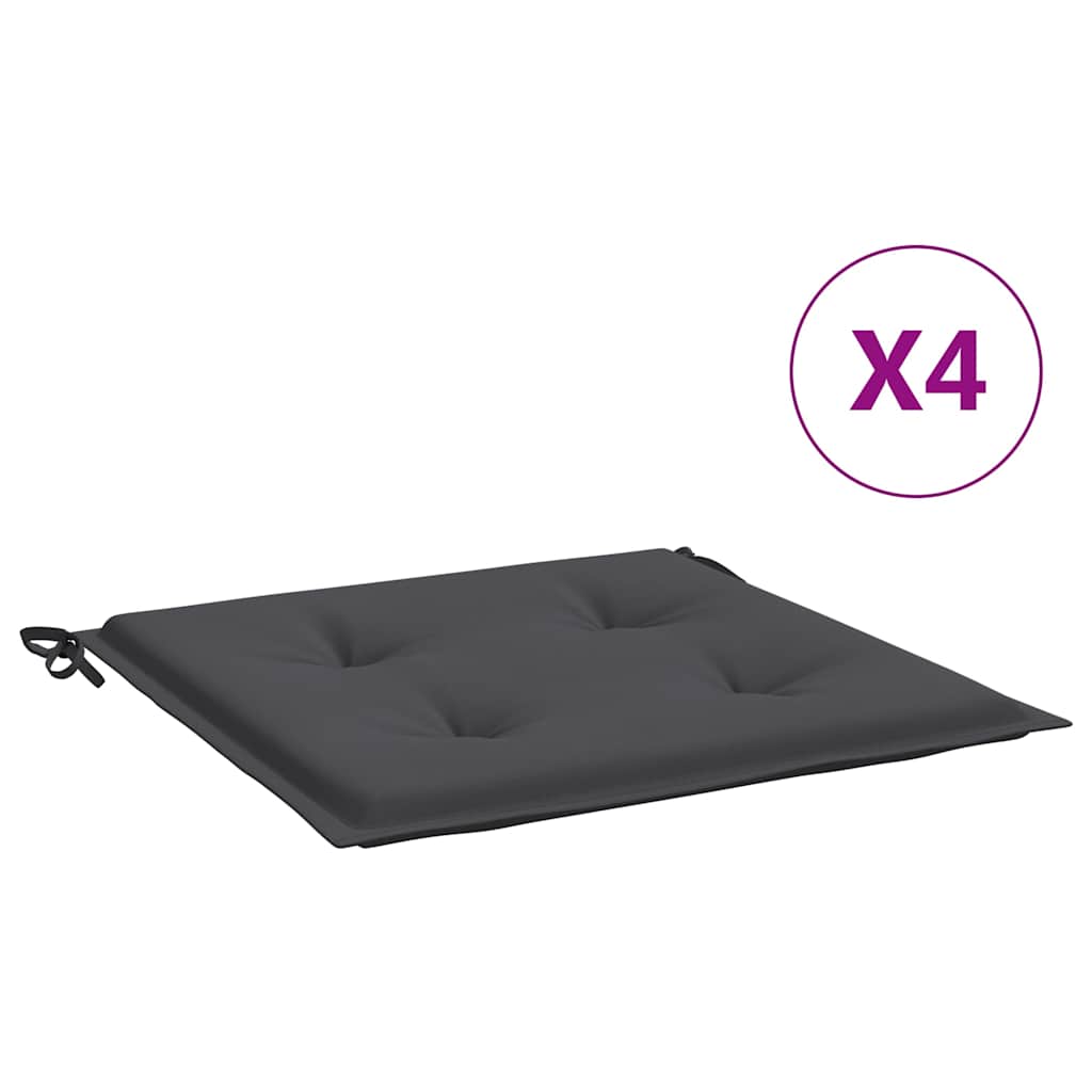 Jastuci za vrtne stolice 4 kom antracit 40x40x4 cm od tkanine
