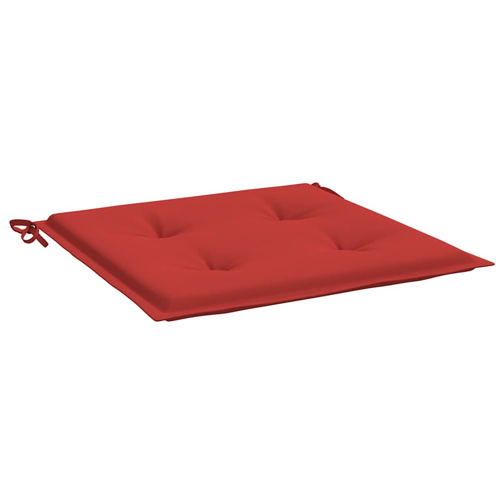 Jastuci za vrtne stolice 4 kom crveni 40x40x4 cm od tkanine