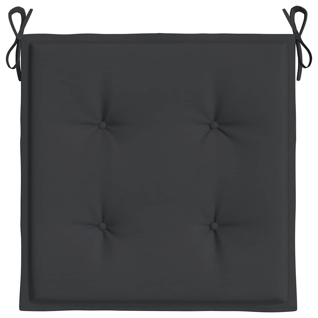 Jastuci za vrtne stolice 2 kom crni 50x50x4 cm tkanina Oxford