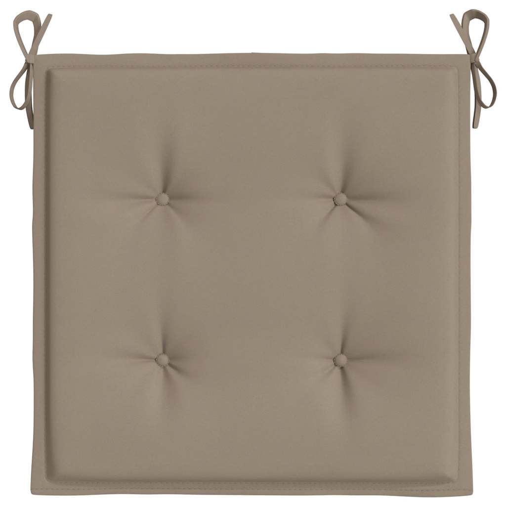 Jastuci za vrtne stolice 2 kom smeđesivi 50x50x4 cm od tkanine