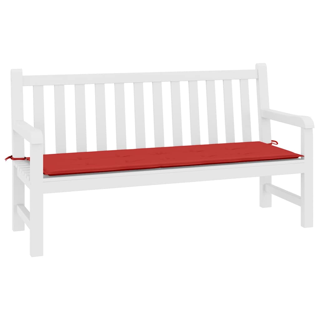 Jastuk za vrtnu klupu crveni 200x50x4 cm od tkanine Oxford