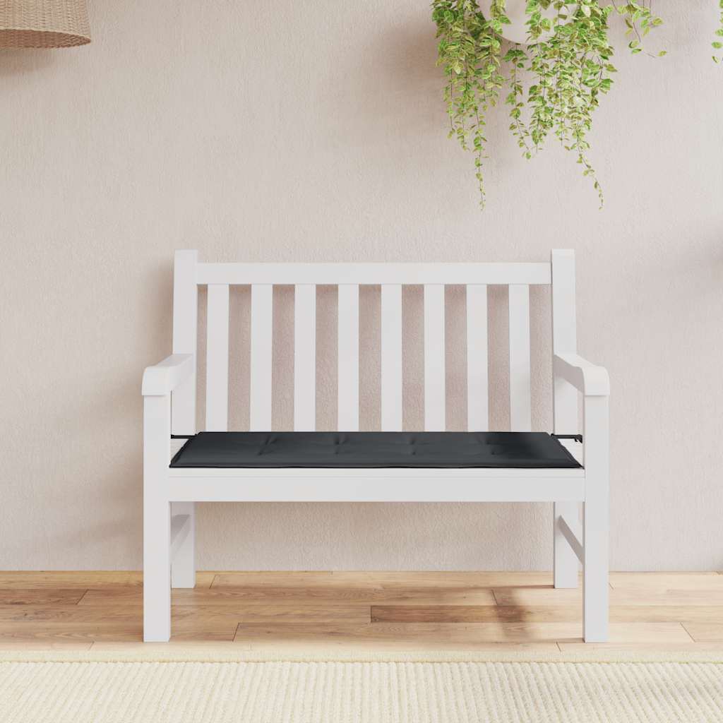 Jastuk za vrtnu klupu crni 100x50x4 cm od tkanine Oxford