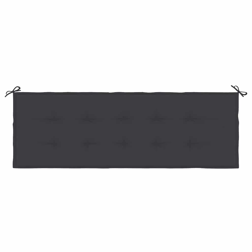 Jastuk za vrtnu klupu crni 150x50x4 cm od tkanine Oxford