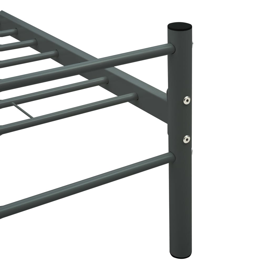 Okvir za krevet sivi metalni 100 x 200 cm
