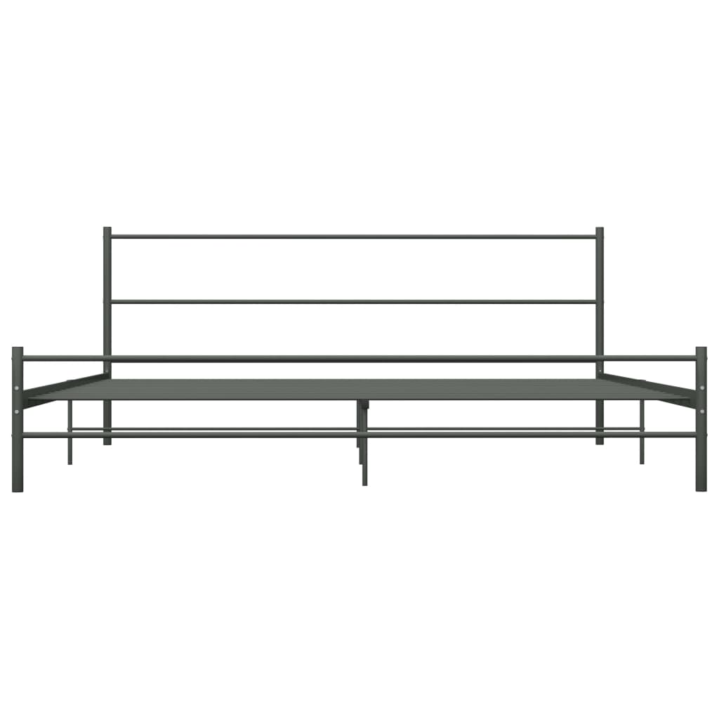 Okvir za krevet sivi metalni 200 x 200 cm