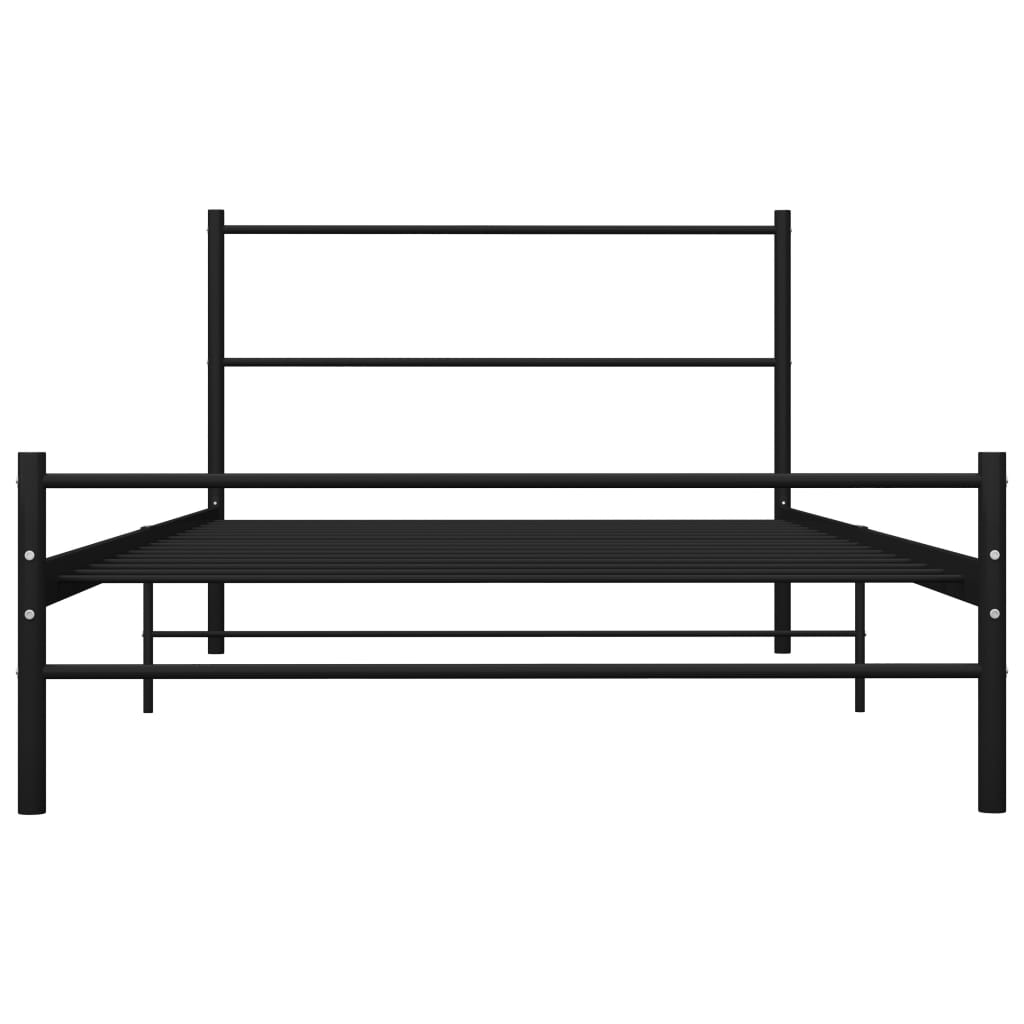 Okvir za krevet crni metalni 100 x 200 cm