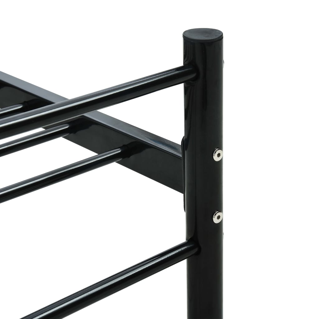 Okvir za krevet crni metalni 100 x 200 cm