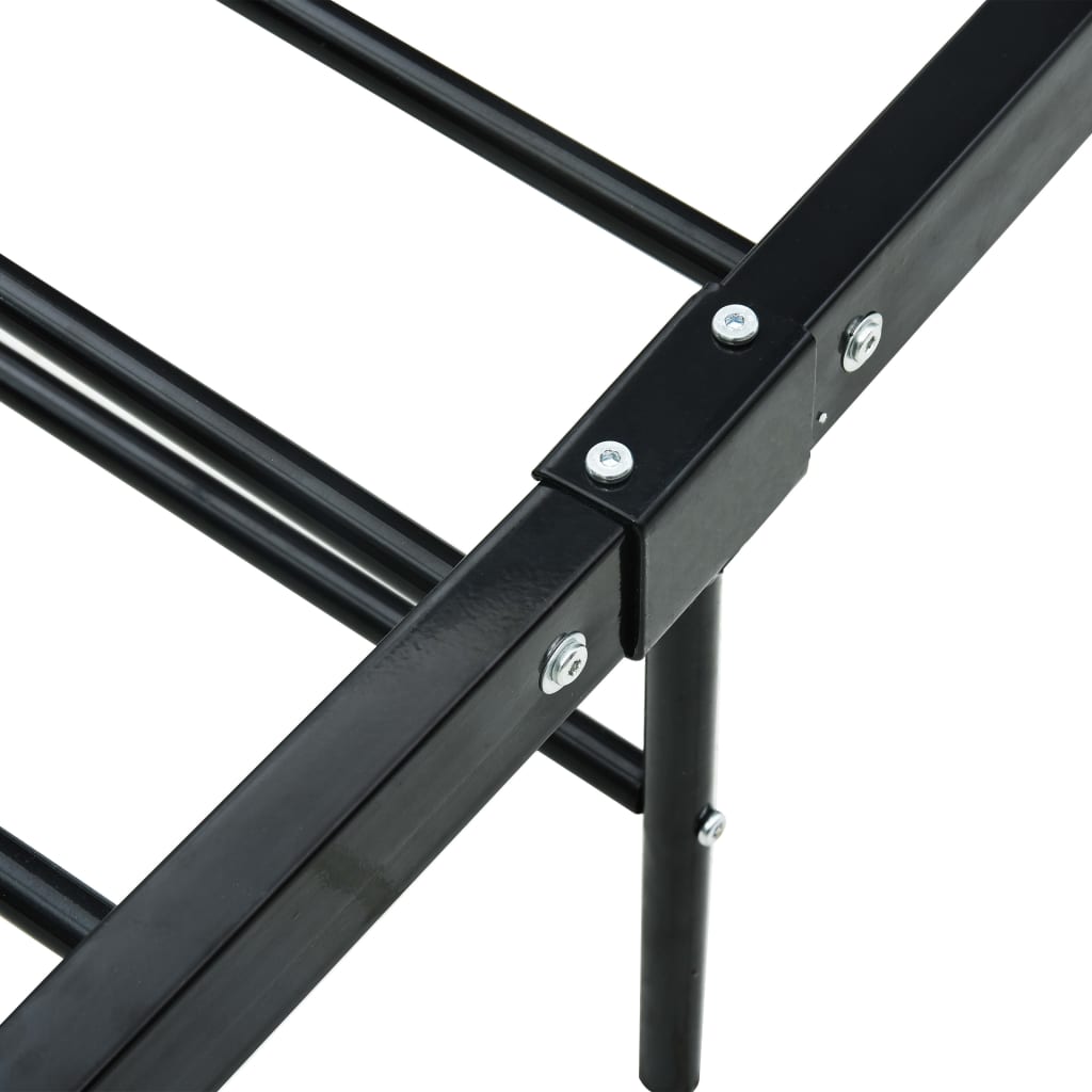 Okvir za krevet crni metalni 100 x 200 cm