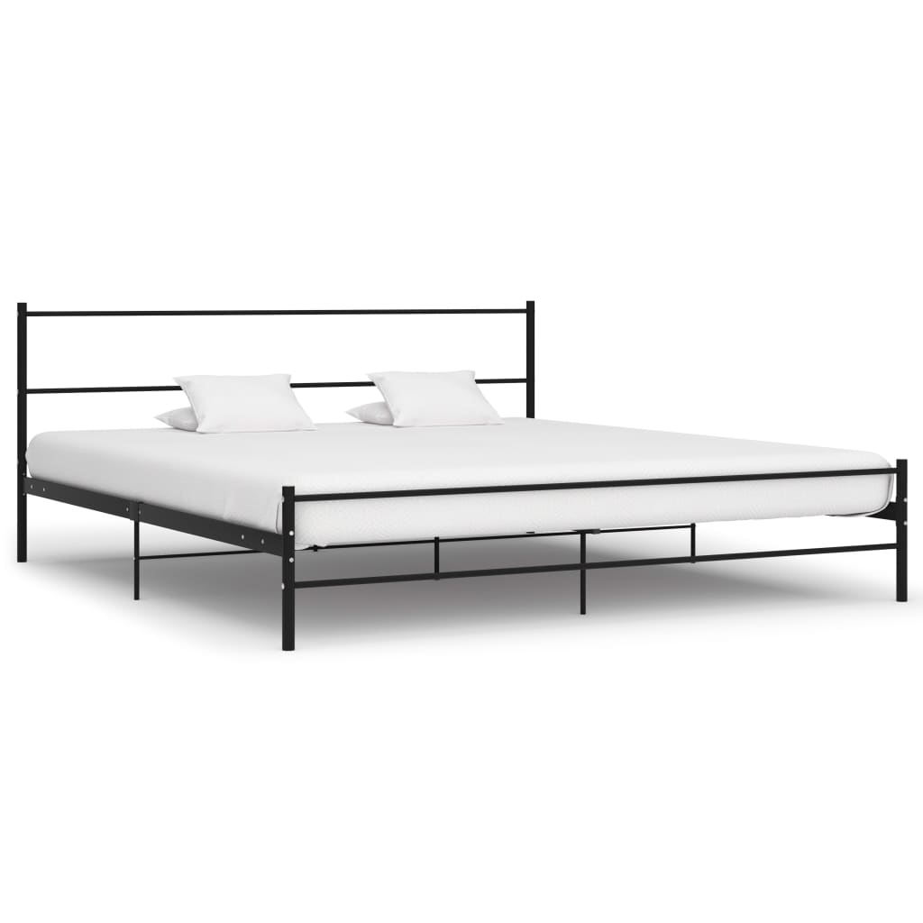 Okvir za krevet crni metalni 200 x 200 cm