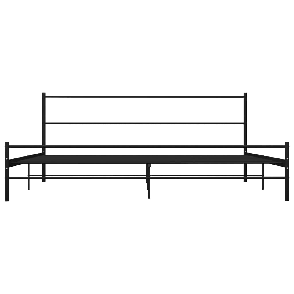 Okvir za krevet crni metalni 200 x 200 cm