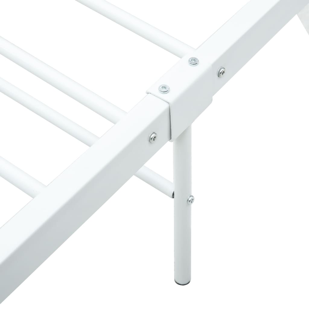 Okvir za krevet bijeli metalni 100 x 200 cm