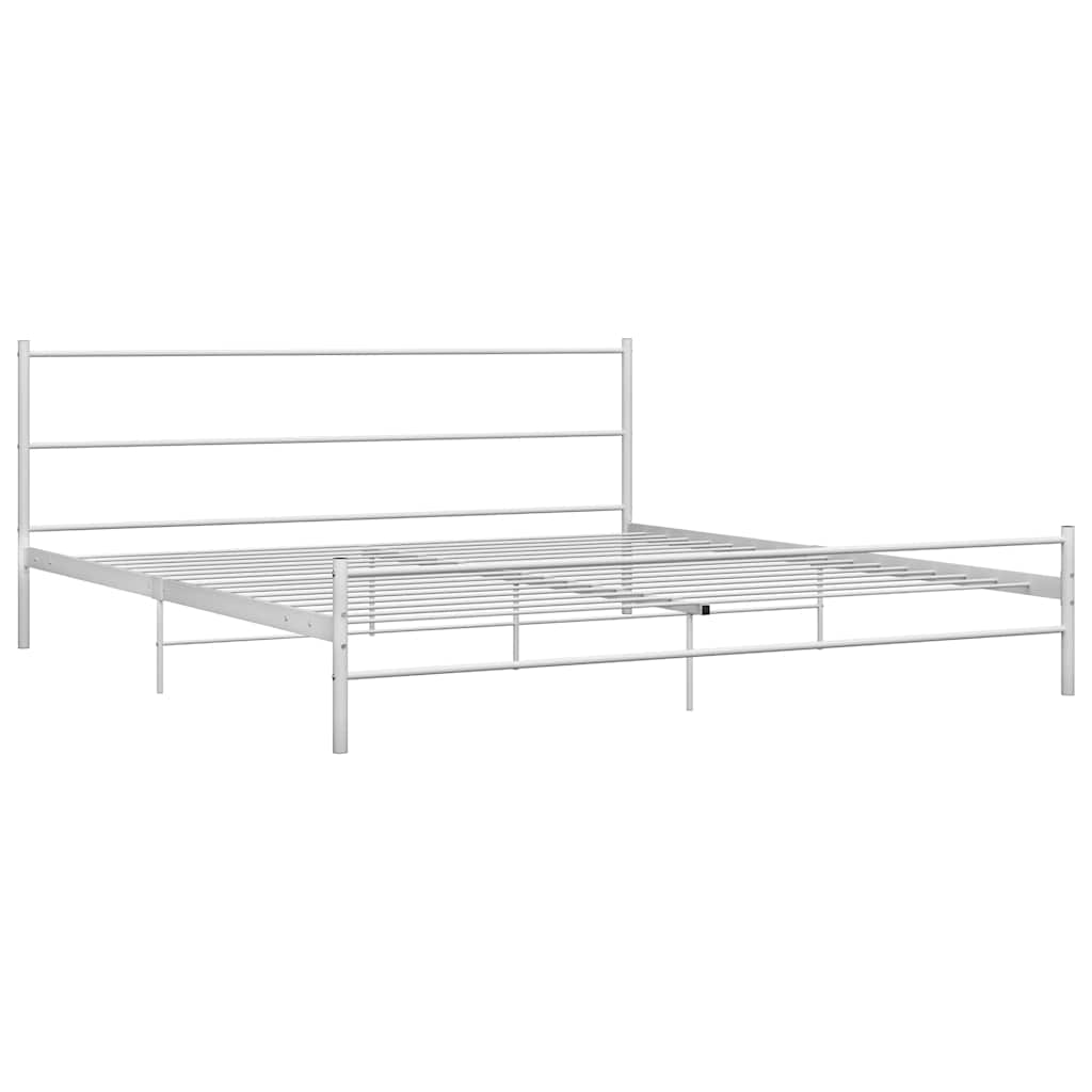 Okvir za krevet bijeli metalni 160 x 200 cm