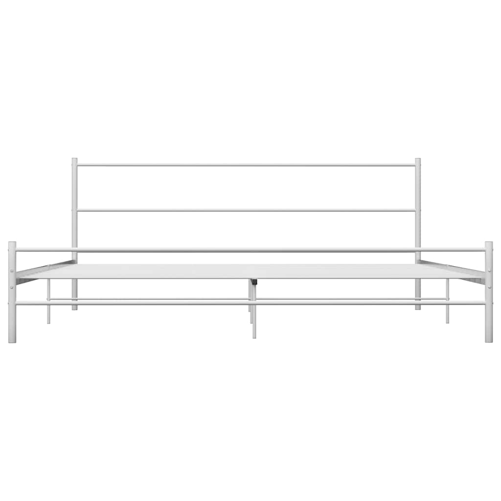 Okvir za krevet bijeli metalni 160 x 200 cm
