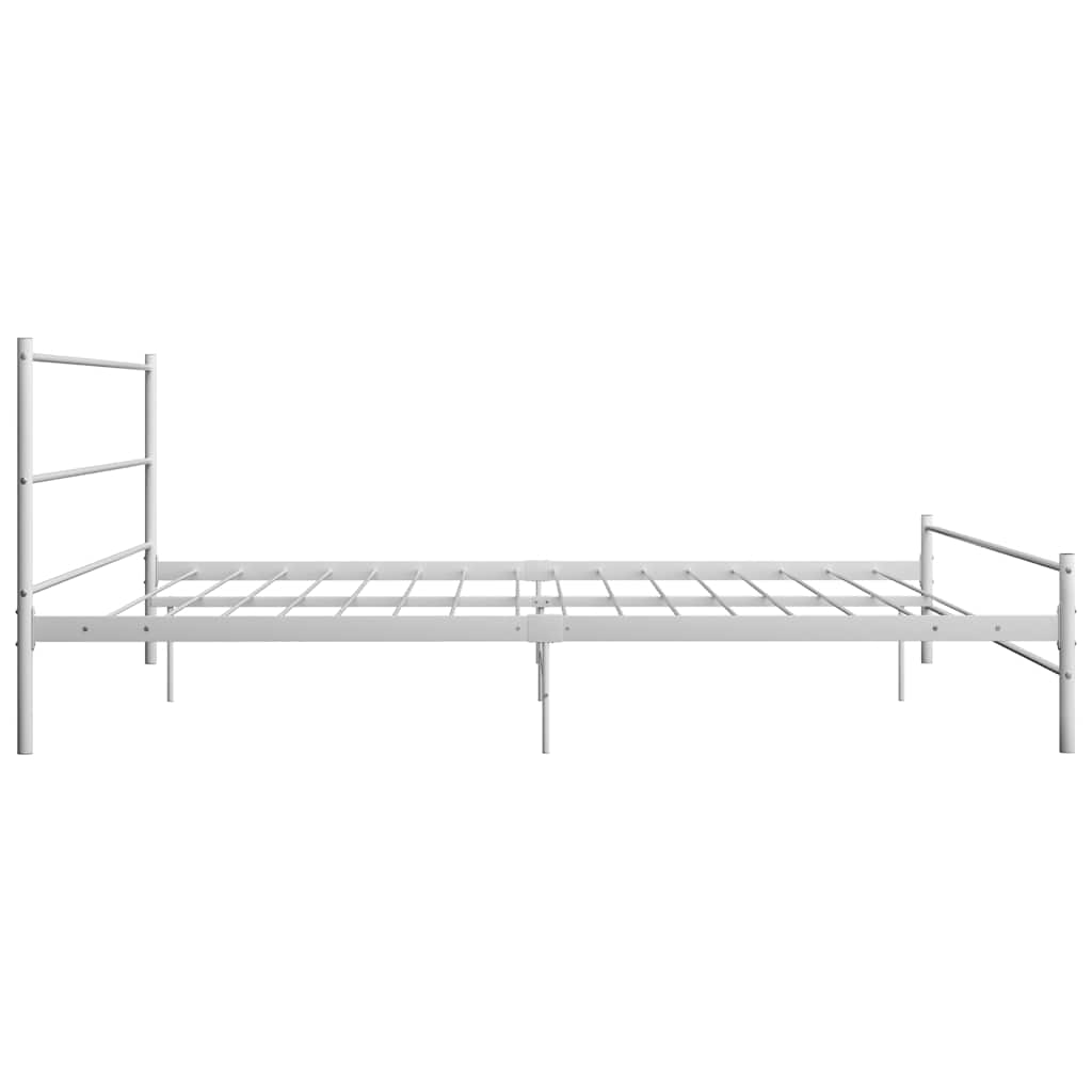 Okvir za krevet bijeli metalni 160 x 200 cm