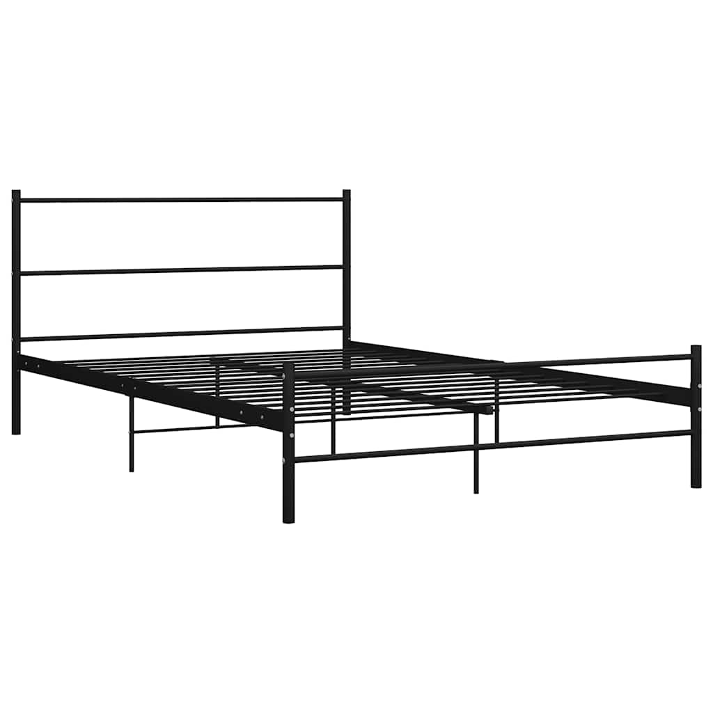 Okvir za krevet crni metalni 160 x 200 cm