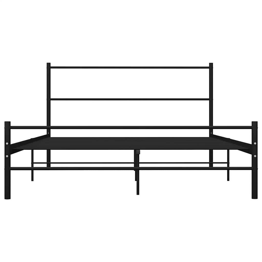 Okvir za krevet crni metalni 160 x 200 cm