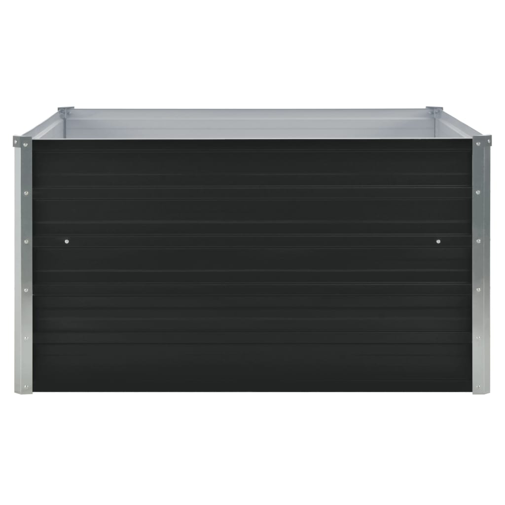 Povišena vrtna gredica 100x100x45 cm pocinčani čelik antracit