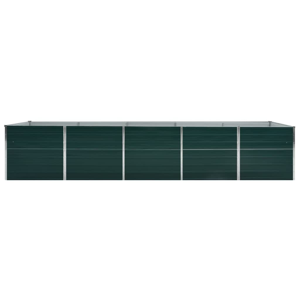 Povišena vrtna gredica od pocinčanog čelika 400x80x45 cm zelena