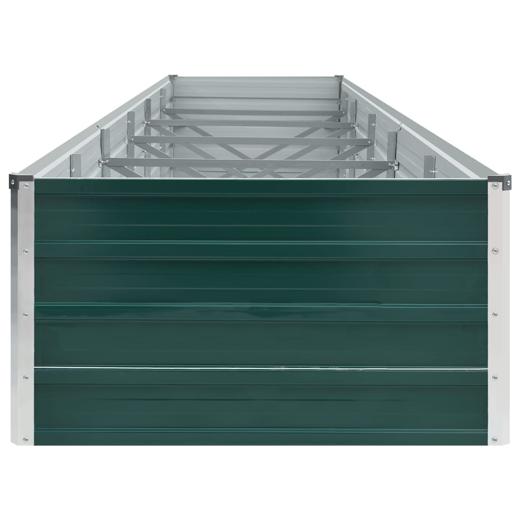 Povišena vrtna gredica od pocinčanog čelika 480x80x45 cm zelena