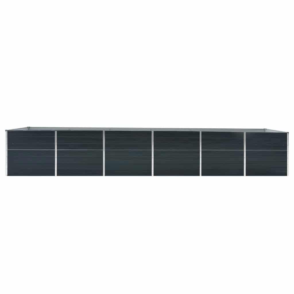 Povišena vrtna gredica pocinčani čelik 480x80x77 cm antracit