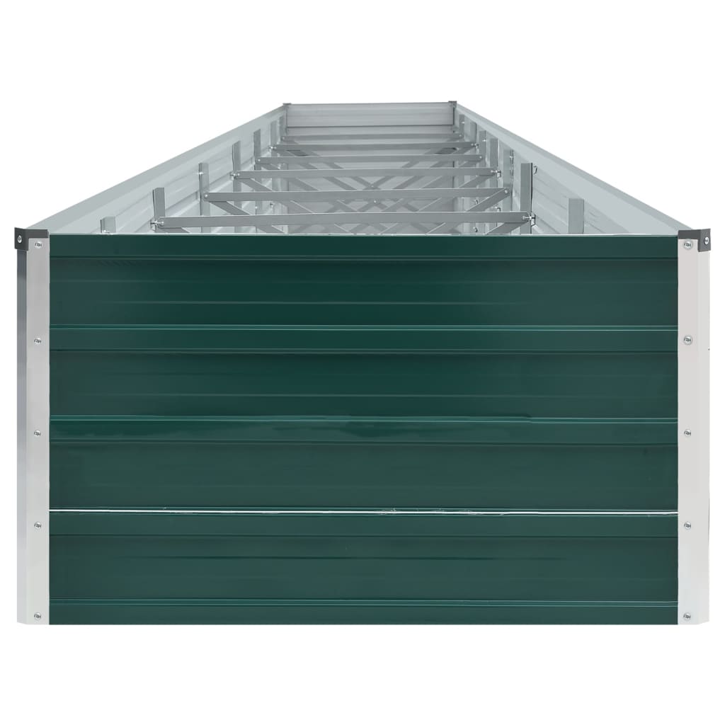 Povišena vrtna gredica od pocinčanog čelika 600x80x45 cm zelena