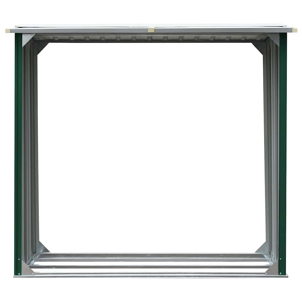 Vrtna ostava za drva od pocinčanog čelika 172x91x154 cm zelena