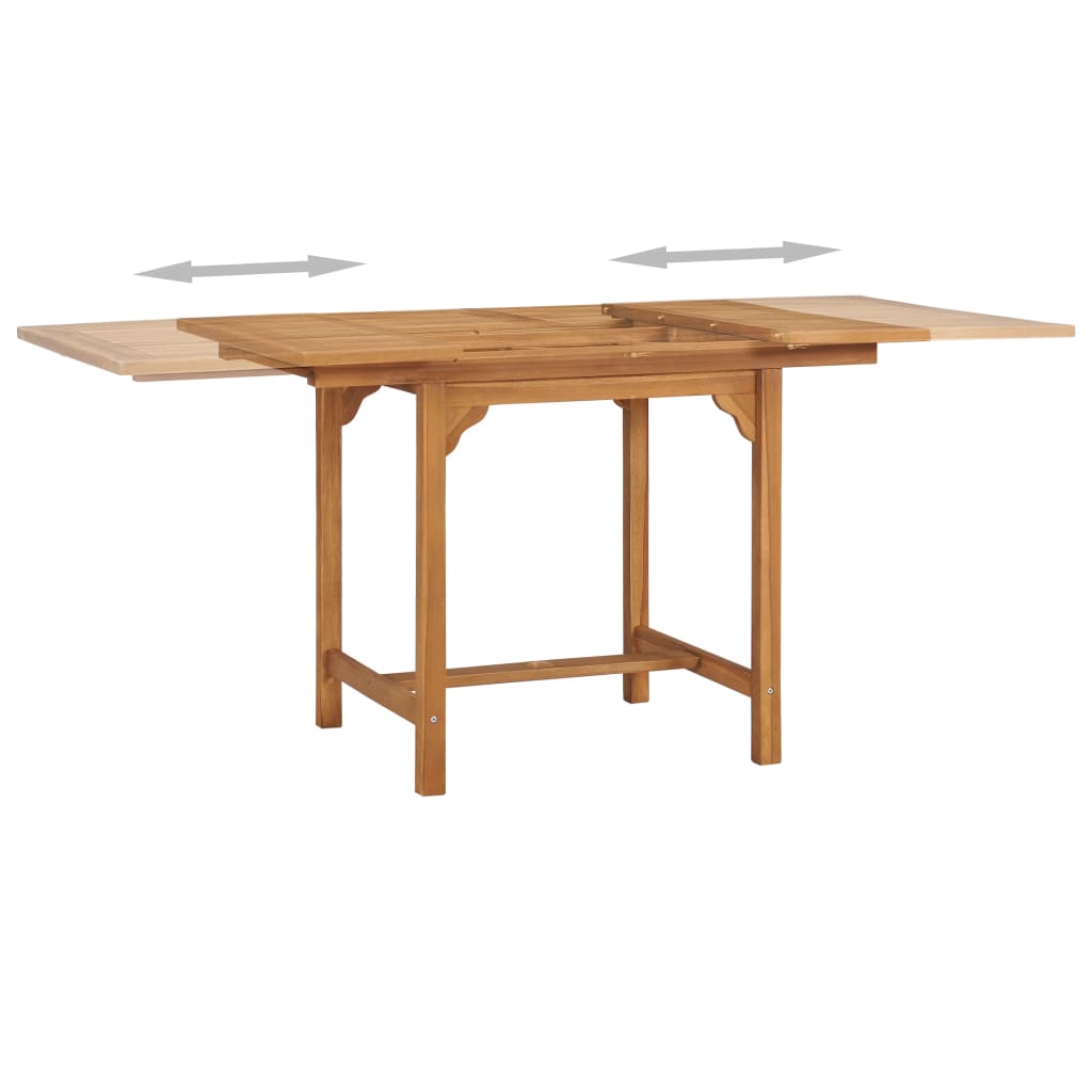 Produživi vrtni stol (110 - 160) x 80 x 75 cm masivna tikovina