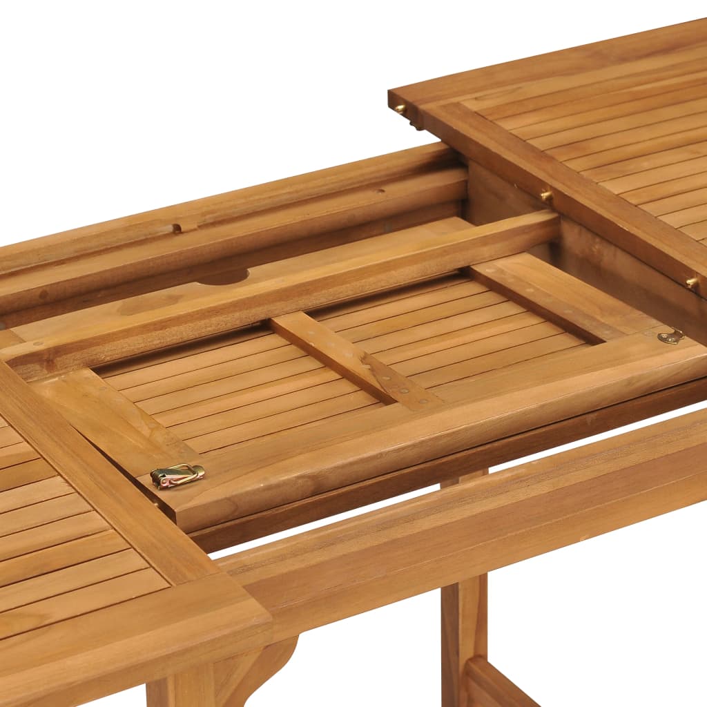 Produživi vrtni stol (110 - 160) x 80 x 75 cm masivna tikovina