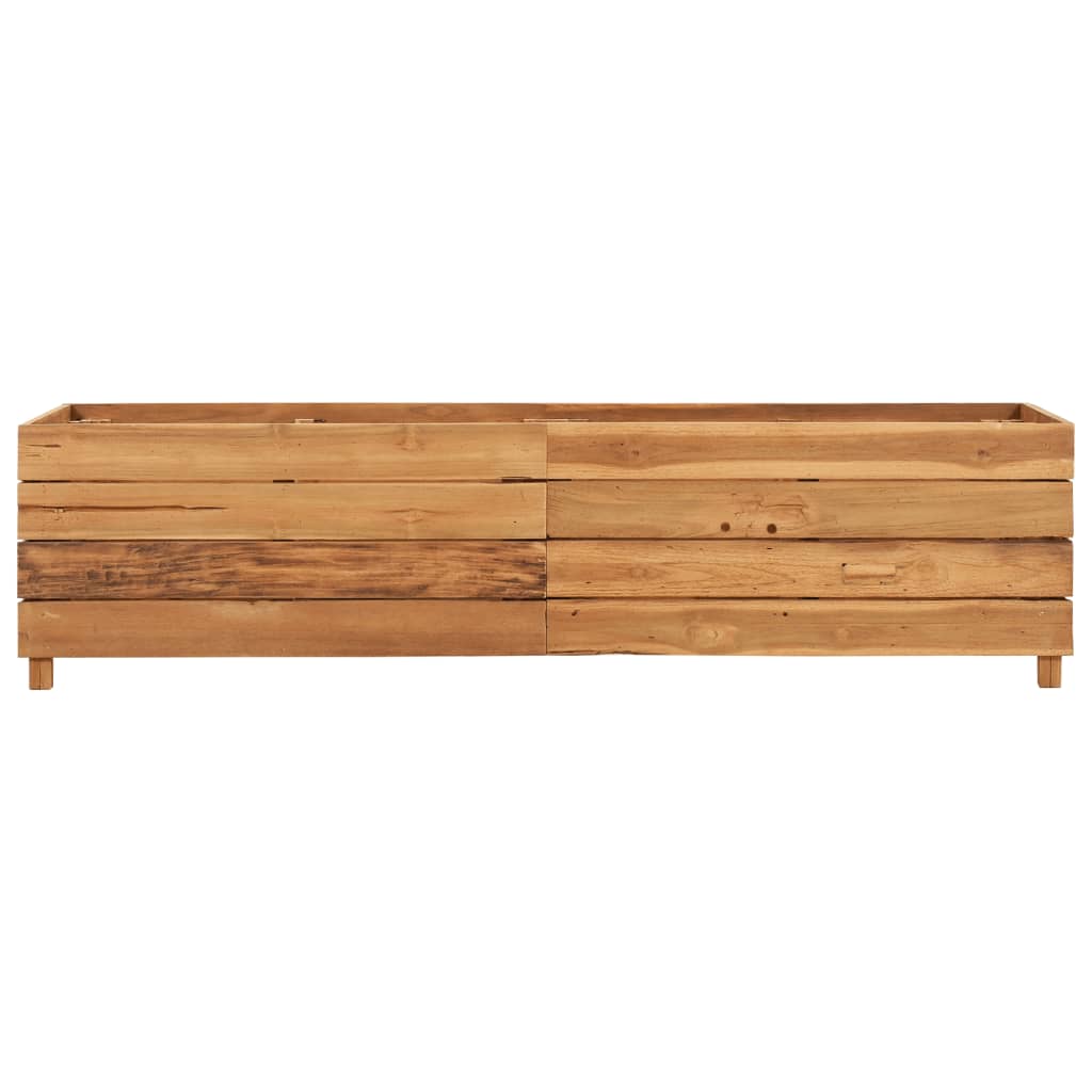 Povišena gredica 150 x 40 x 38 cm reciklirana tikovina i čelik