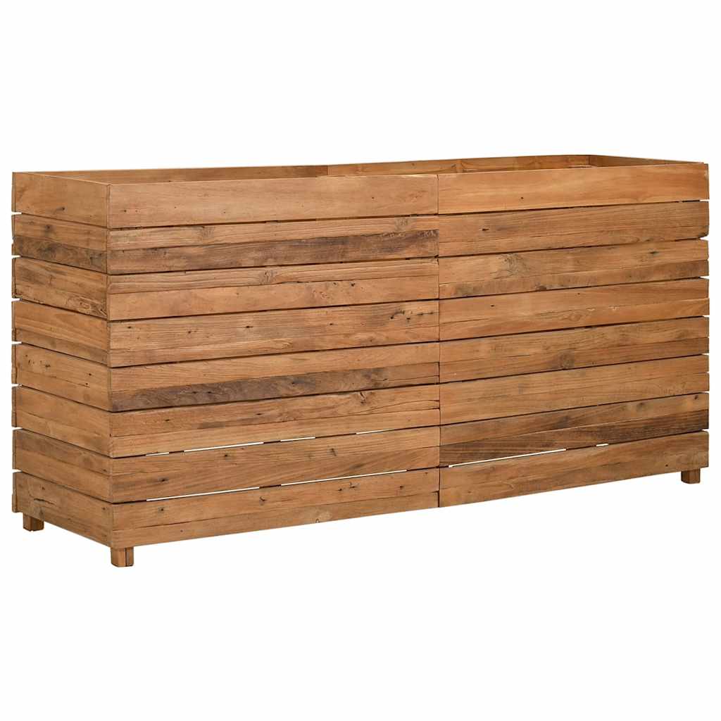 Povišena gredica 150 x 40 x 72 cm reciklirana tikovina i čelik