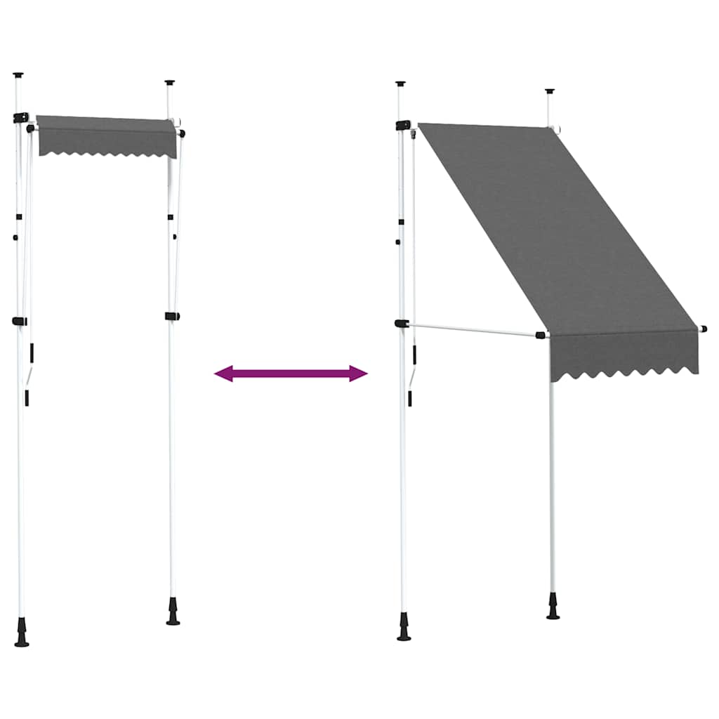 Tenda na ručno uvlačenje 100 cm antracit
