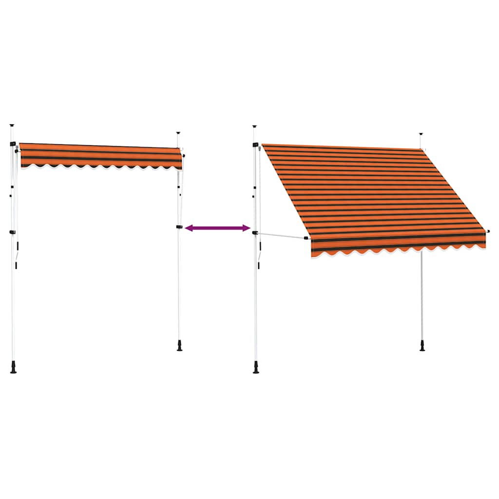 Tenda na ručno uvlačenje 250 cm narančasto-smeđa
