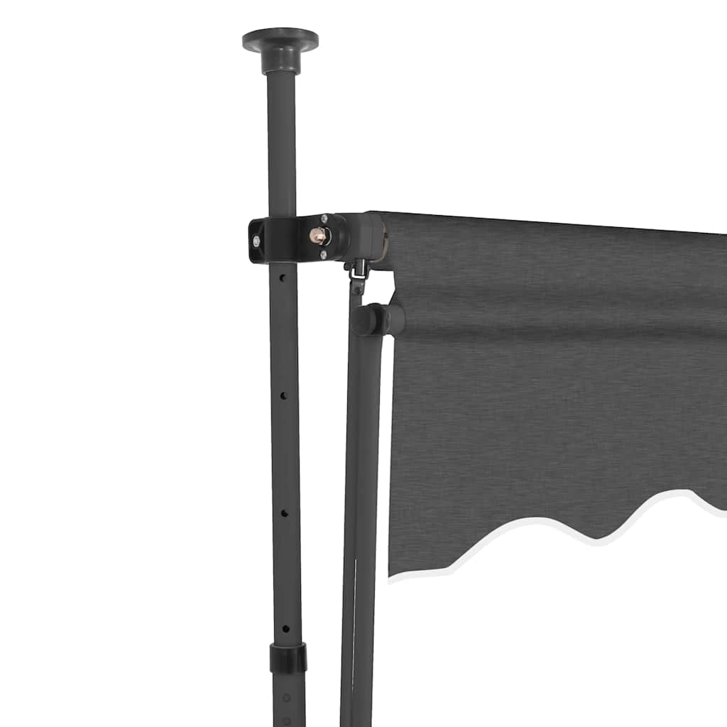 Tenda na ručno uvlačenje s LED svjetlima 350 cm antracit