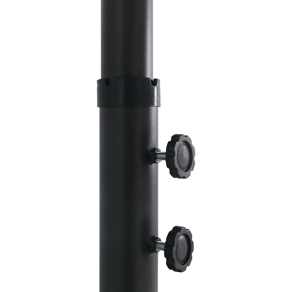Vanjski suncobran s aluminijskim stupom 460 x 270 cm crni