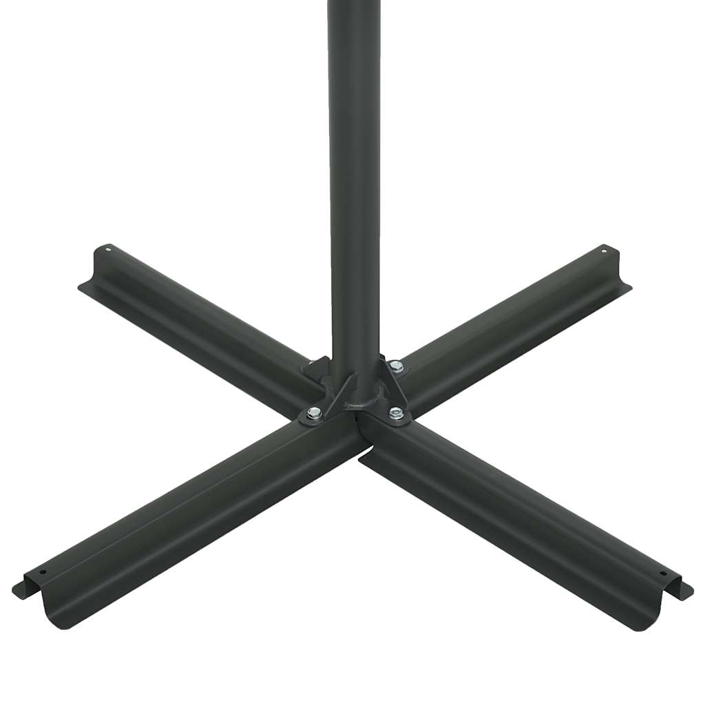 Vanjski suncobran s aluminijskim stupom 460 x 270 cm crni