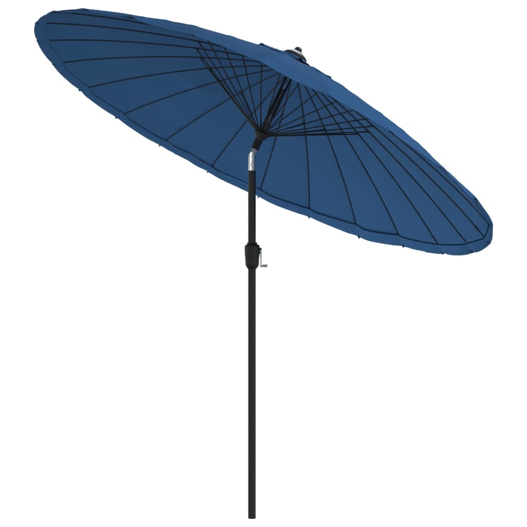 Vanjski suncobran s aluminijskim stupom 270 cm azurnoplavi
