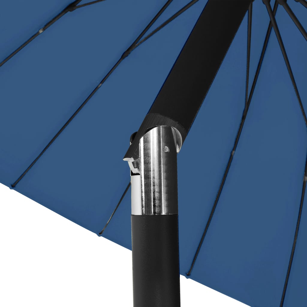Vanjski suncobran s aluminijskim stupom 270 cm azurnoplavi
