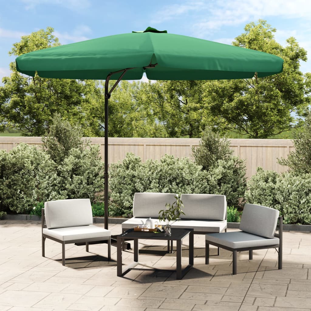 Vanjski suncobran s aluminijskim stupom 300 cm zeleni
