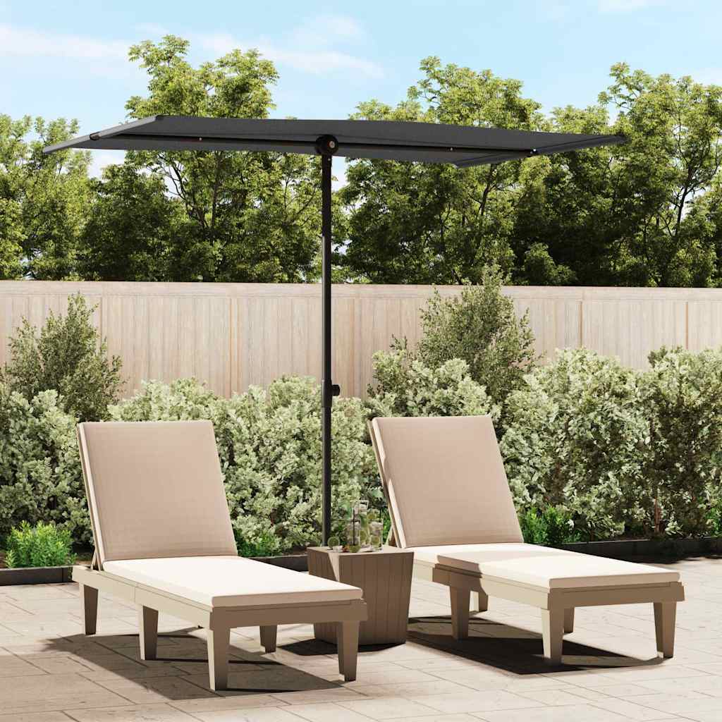 Vrtni suncobran s aluminijskim stupom 2 x 1,5 m antracit