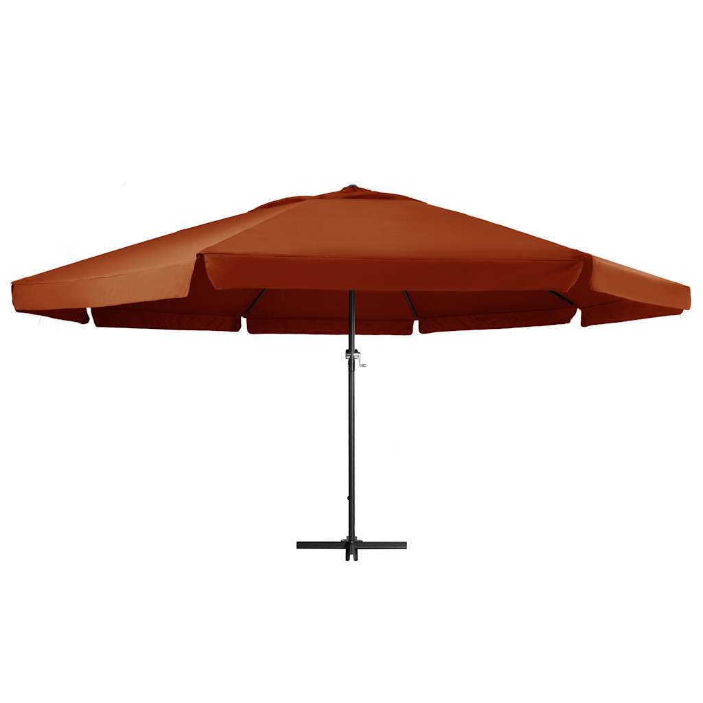 Vrtni suncobran s aluminijskim stupom 600 cm terakota